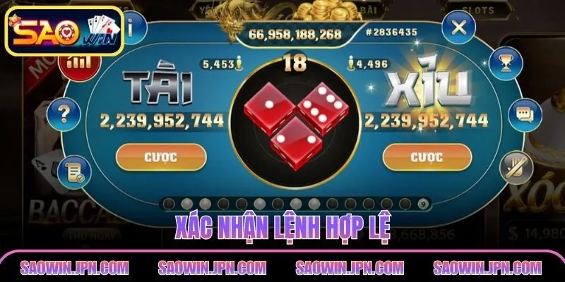 Xác nhận lệnh hợp lệ